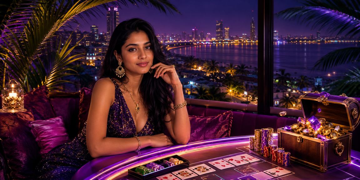 Baccarat game in a scenic Mumbai beach setting
